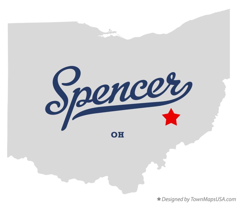 Map of Spencer Ohio OH