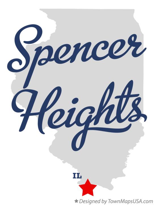 Map of Spencer Heights Illinois IL