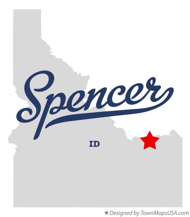 Map of Spencer Idaho ID