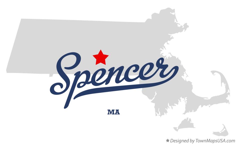 Map of Spencer Massachusetts MA