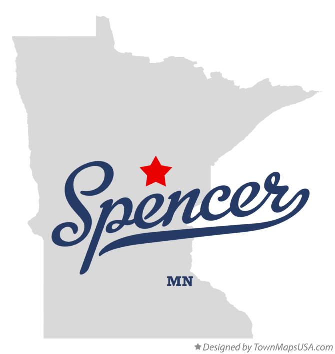 Map of Spencer Minnesota MN