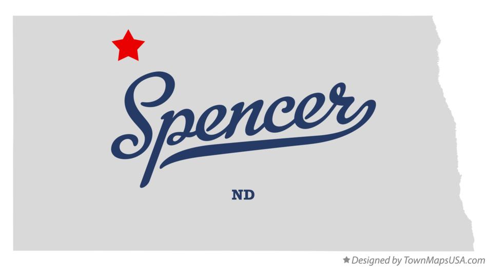 Map of Spencer North Dakota ND