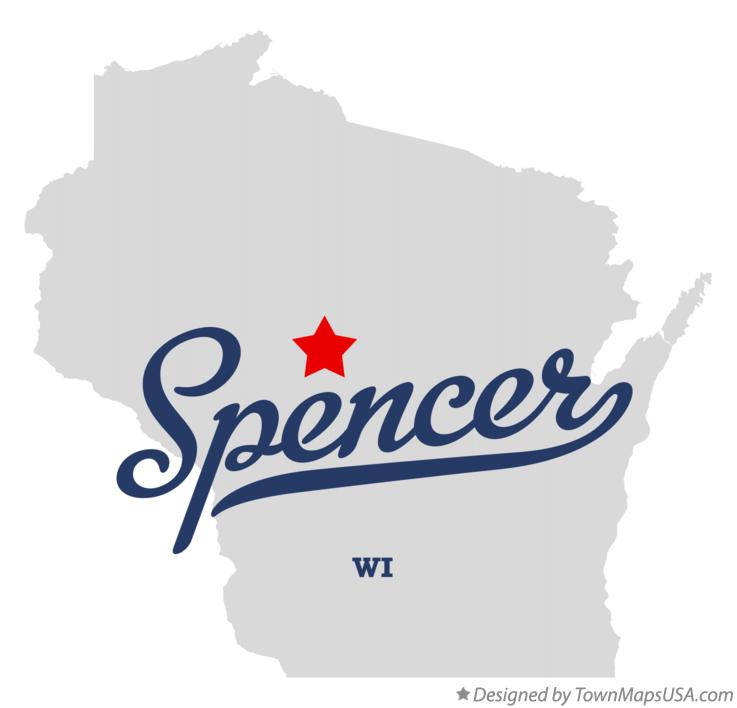 Map of Spencer Wisconsin WI