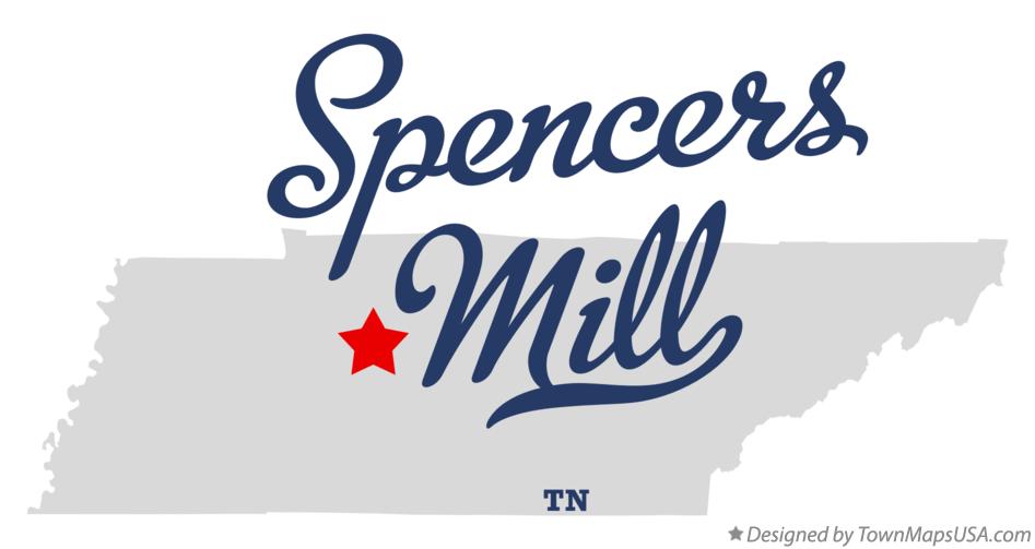 Map of Spencers Mill Tennessee TN