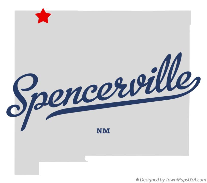 Map of Spencerville New Mexico NM