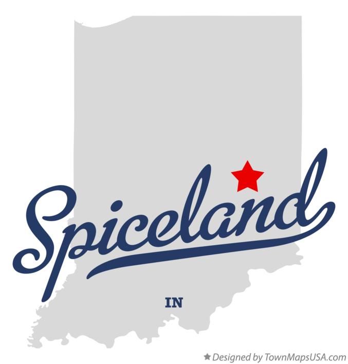 Map of Spiceland Indiana IN