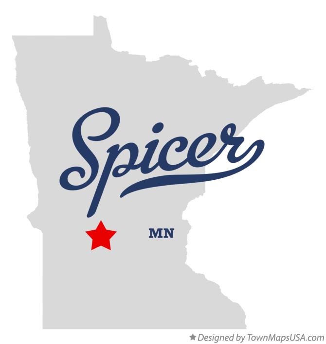 Map of Spicer Minnesota MN