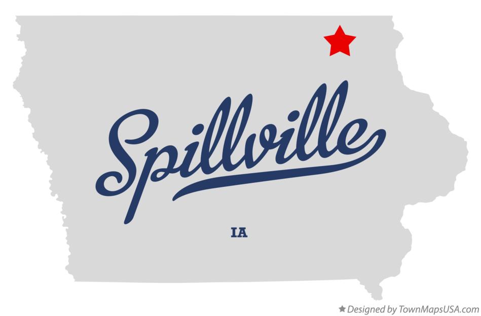 Map of Spillville Iowa IA