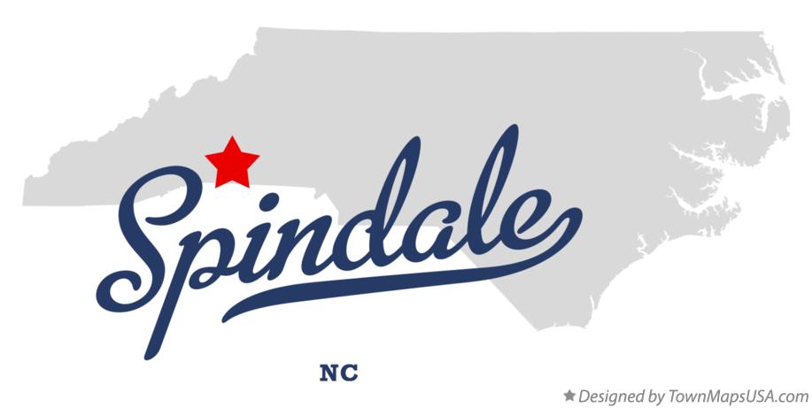 Map of Spindale North Carolina NC