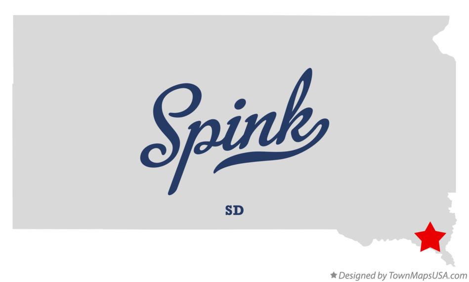 Map of Spink South Dakota SD