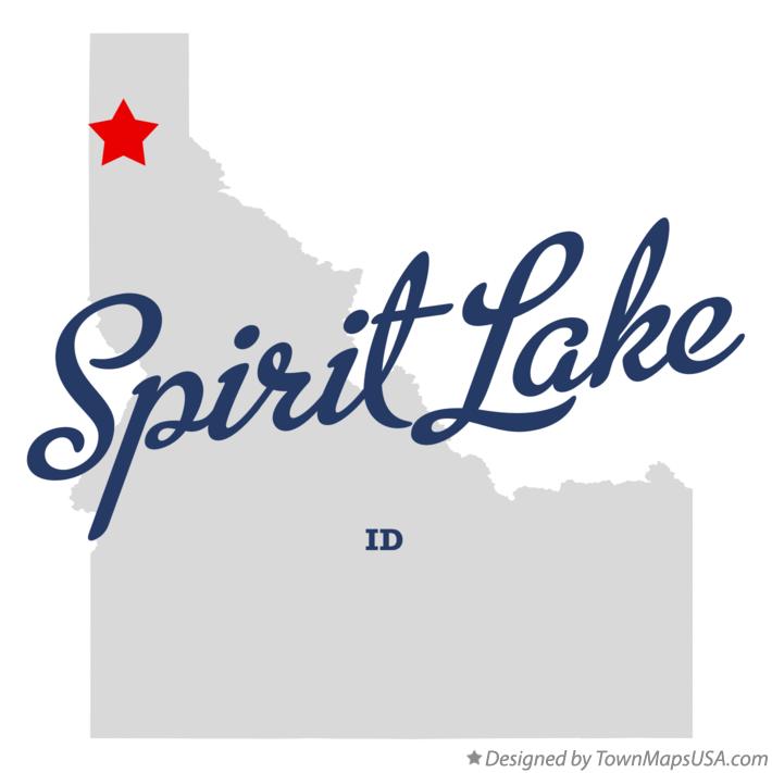 Map of Spirit Lake Idaho ID