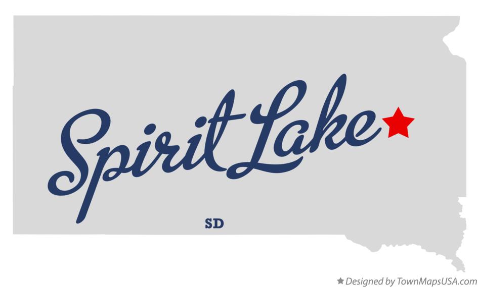 Map of Spirit Lake South Dakota SD
