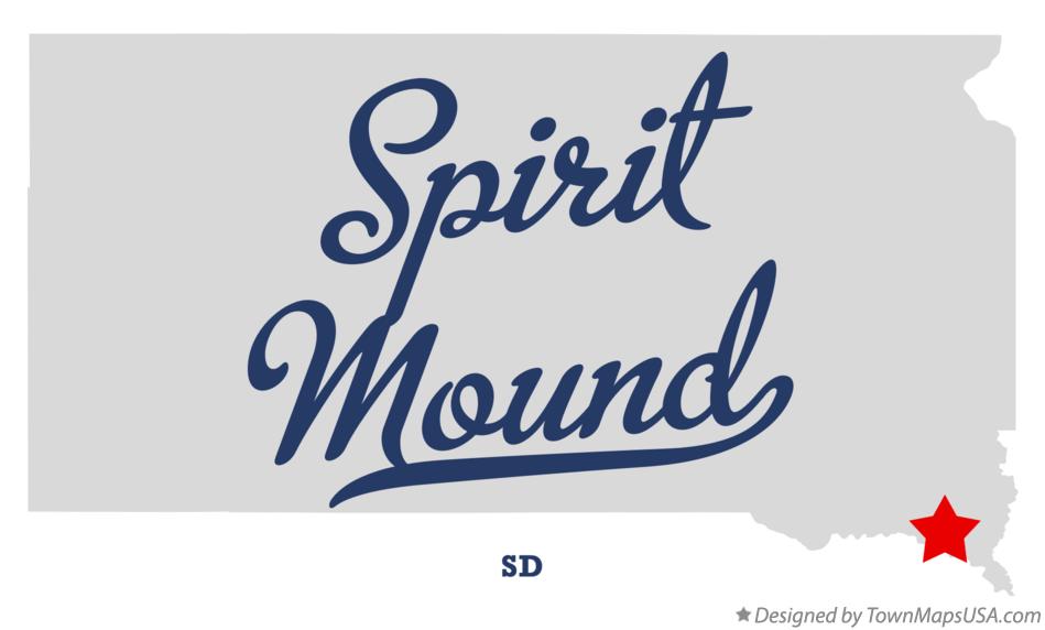 Map of Spirit Mound South Dakota SD