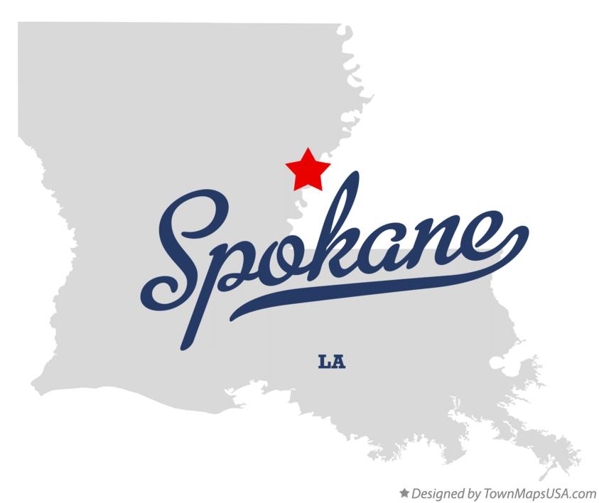 Map of Spokane Louisiana LA