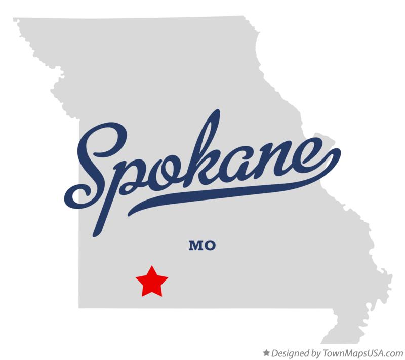 Map of Spokane Missouri MO