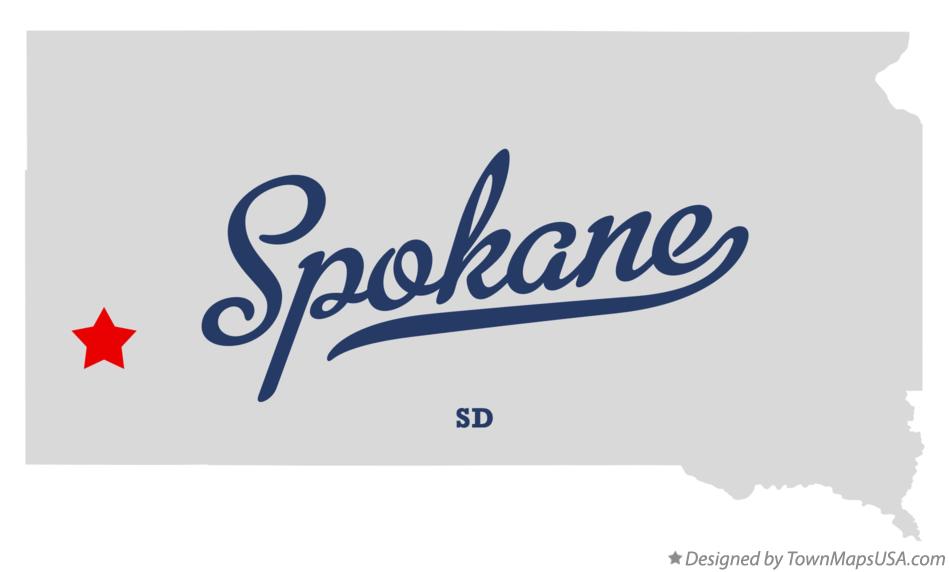 Map of Spokane South Dakota SD