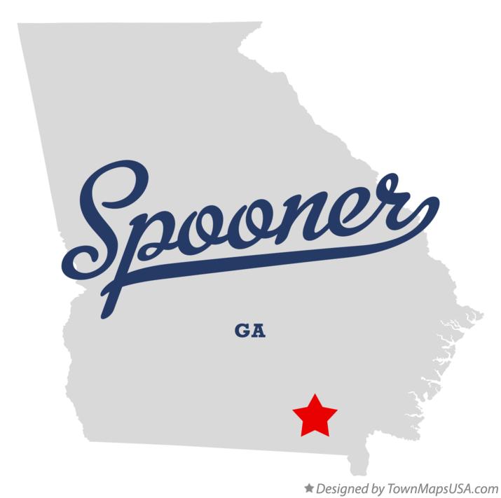 Map of Spooner Georgia GA