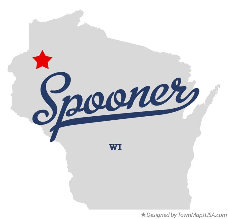 Map of Spooner Wisconsin WI