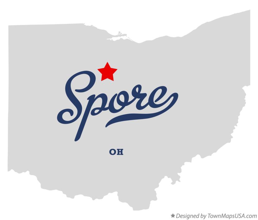 Map of Spore Ohio OH