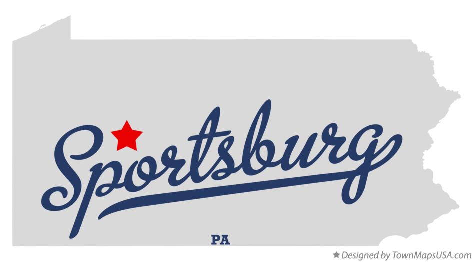Map of Sportsburg Pennsylvania PA