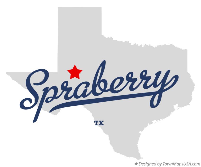 Map of Spraberry Texas TX