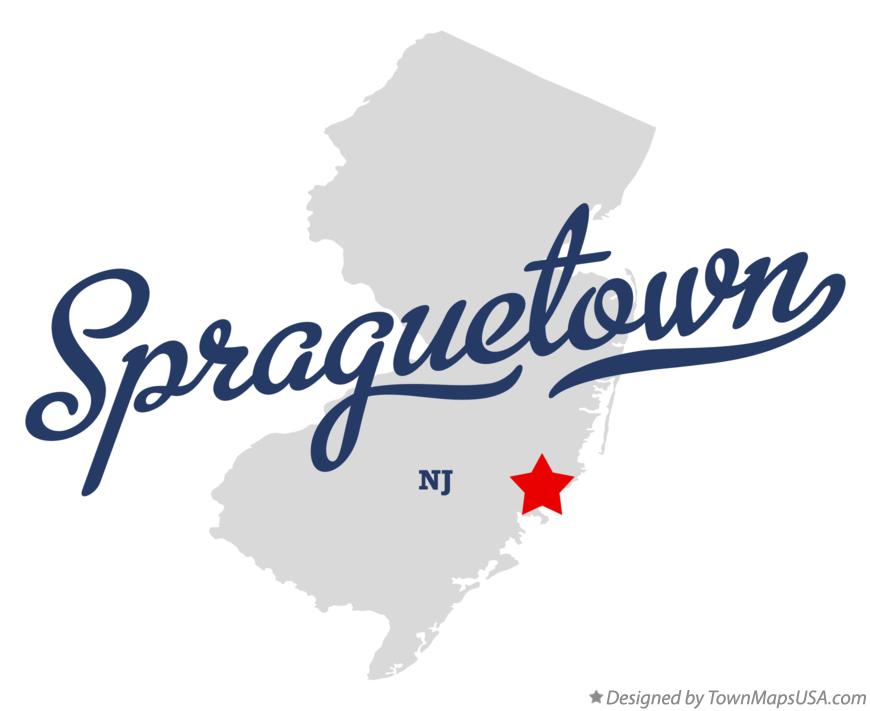 Map of Spraguetown New Jersey NJ