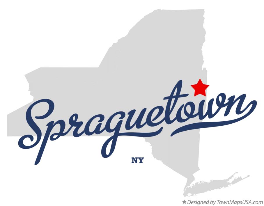 Map of Spraguetown New York NY