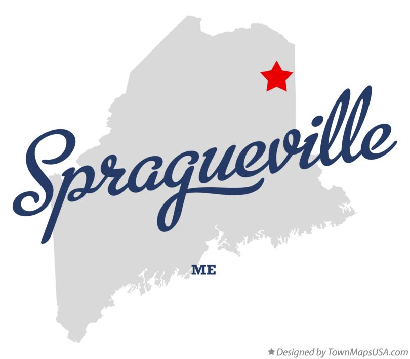 Map of Spragueville Maine ME