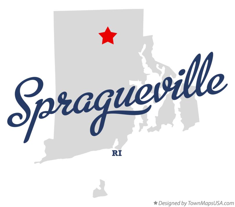 Map of Spragueville Rhode Island RI