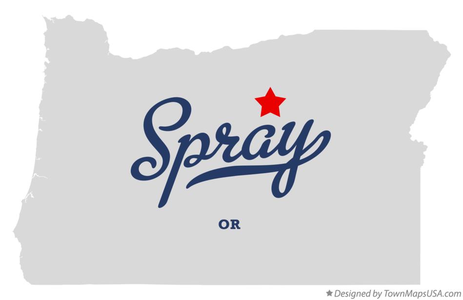 Map of Spray Oregon OR