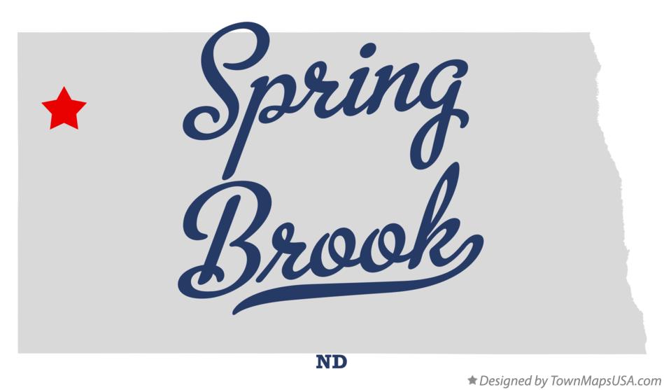 Map of Spring Brook North Dakota ND