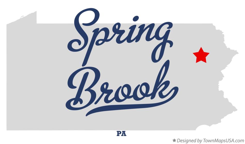 Map of Spring Brook Pennsylvania PA