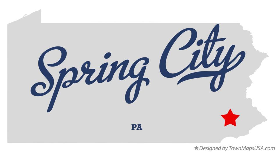 Map of Spring City Pennsylvania PA