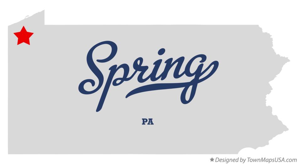 Map of Spring Pennsylvania PA