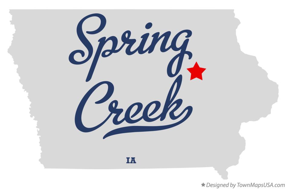 Map of Spring Creek Iowa IA