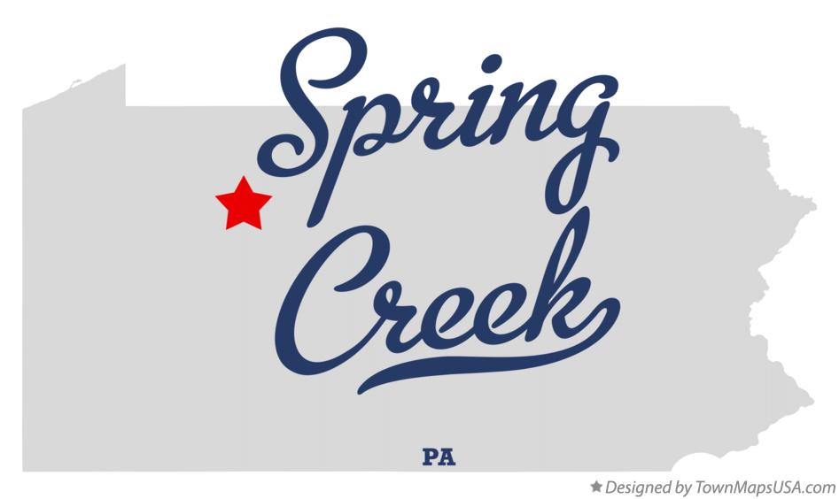 Map of Spring Creek Pennsylvania PA