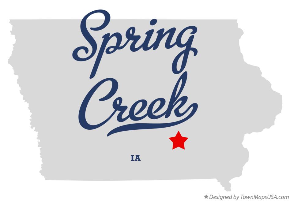 Map of Spring Creek Iowa IA