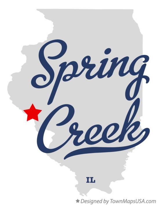 Map of Spring Creek Illinois IL