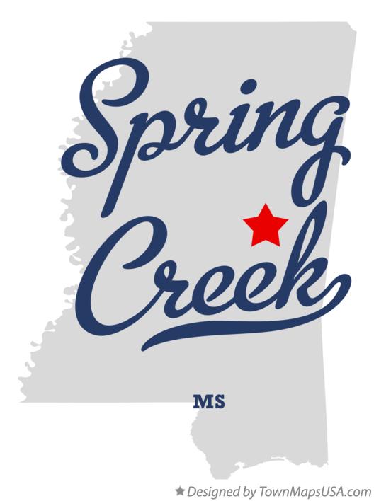 Map of Spring Creek Mississippi MS