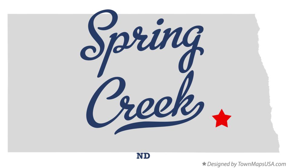 Map of Spring Creek North Dakota ND