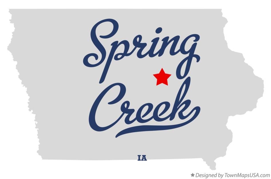 Map of Spring Creek Iowa IA