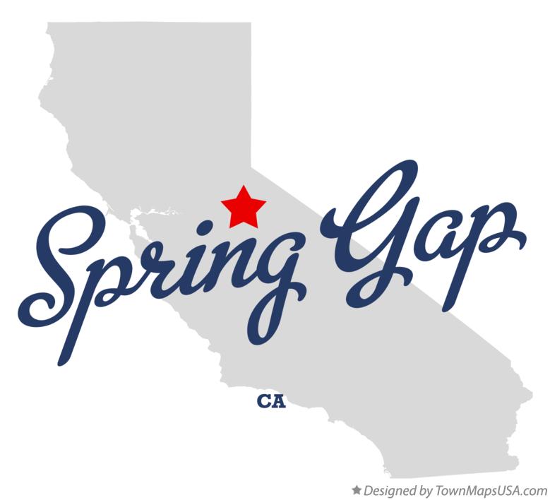 Map of Spring Gap California CA