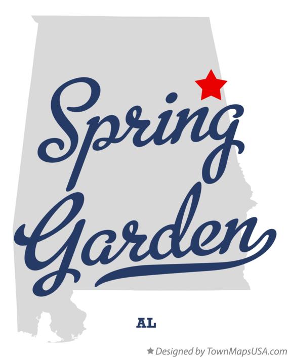 Map of Spring Garden Alabama AL