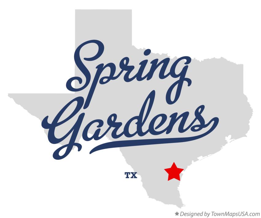 Map of Spring Gardens Texas TX