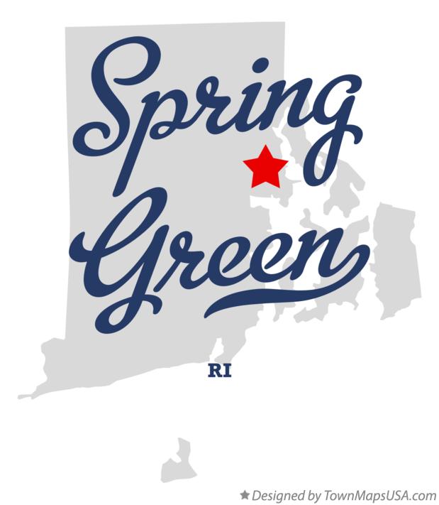 Map of Spring Green Rhode Island RI