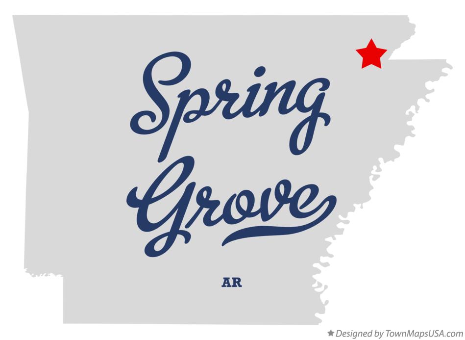 Map of Spring Grove Arkansas AR