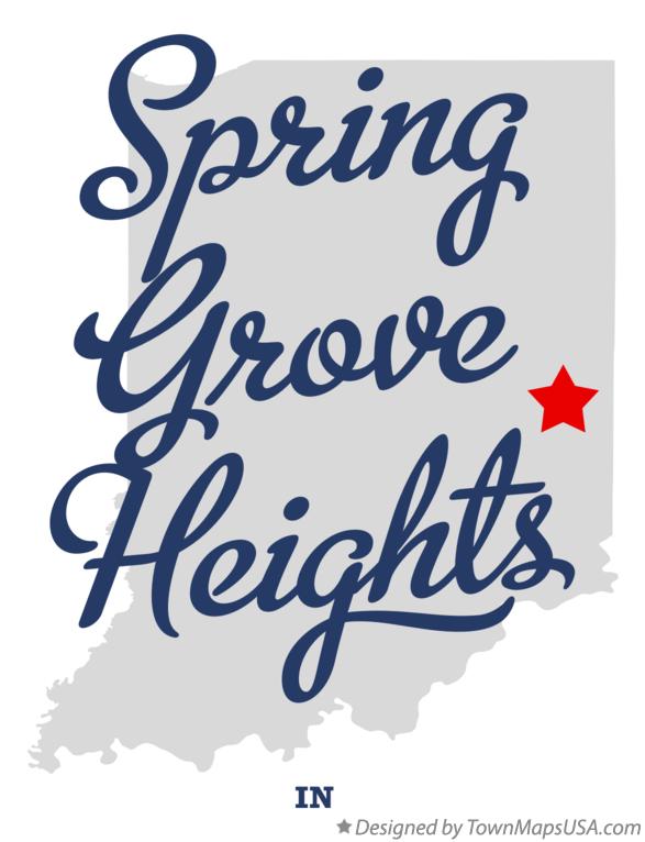 Map of Spring Grove Heights Indiana IN