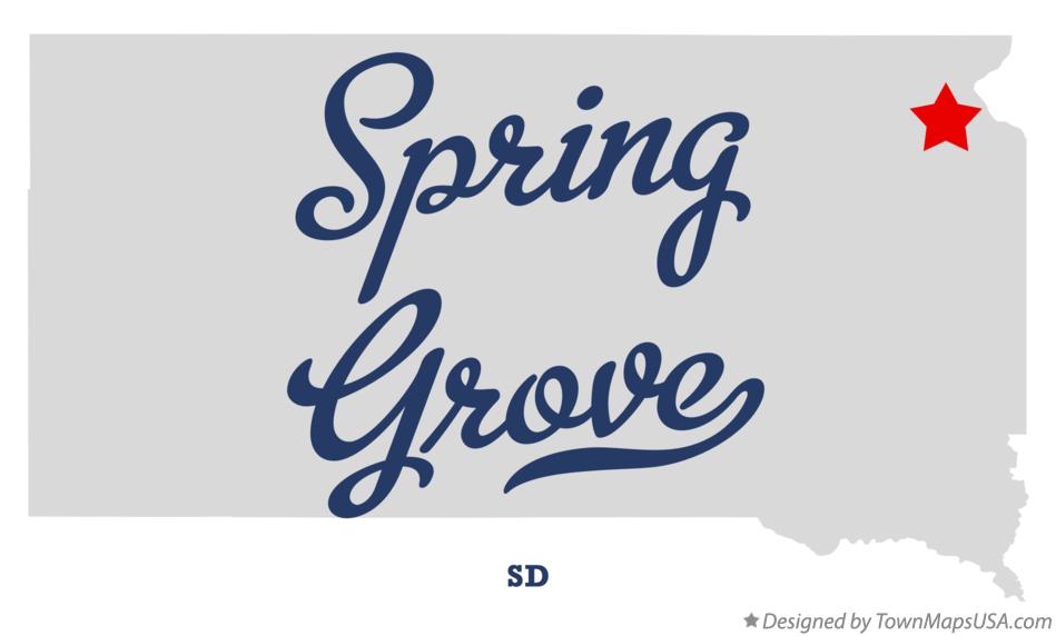Map of Spring Grove South Dakota SD