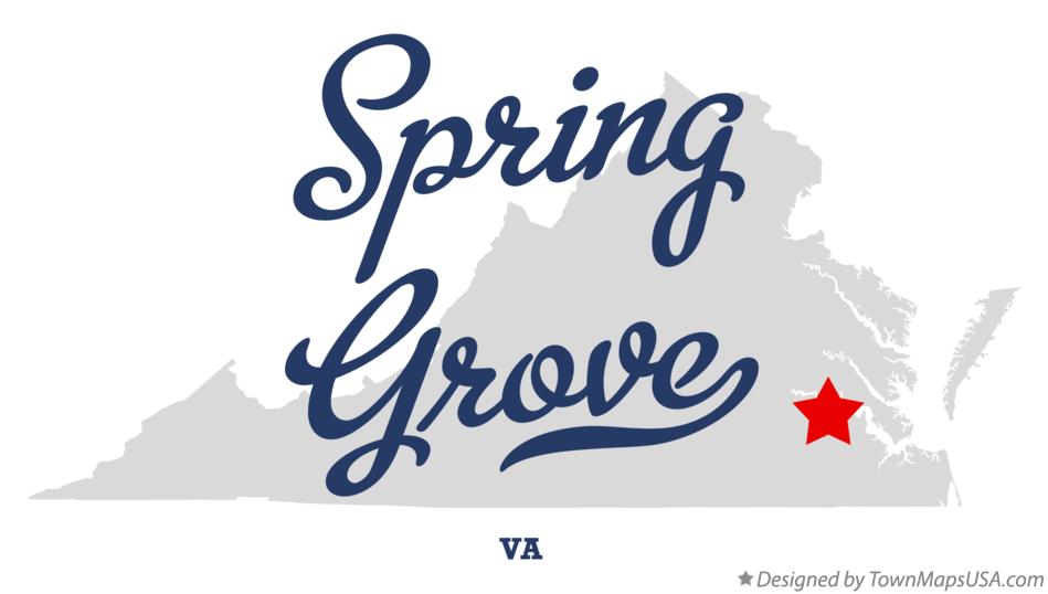 Map of Spring Grove Virginia VA
