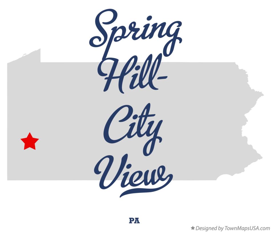 Map of Spring Hill–City View Pennsylvania PA